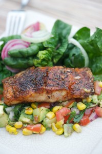 Blackened Snapper.Passionate Vegetable book.