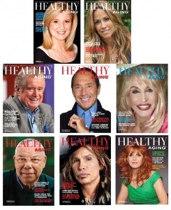 Healthy Aging Magazine covers montage 