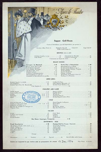 Knickerbocker Hotel Menu