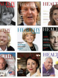 montage of healthy aging magazine covers