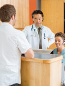 doctor in reception area
