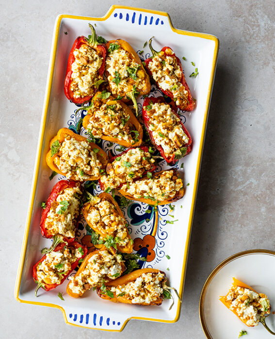 Overstuffed mini peppers