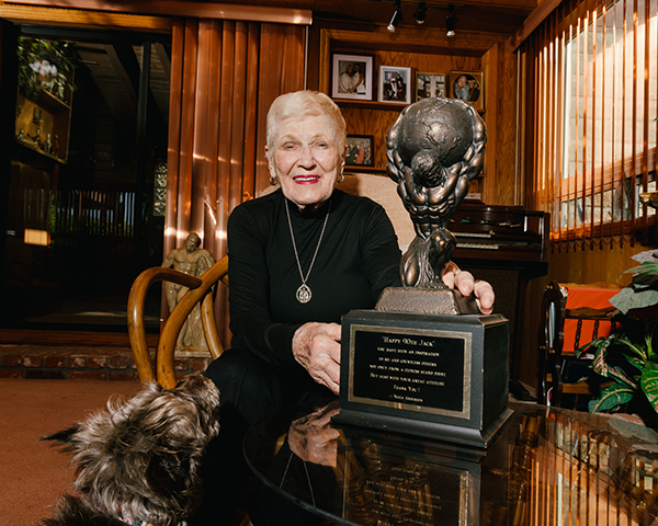 Elaine LaLanne photographed in her and Jack's home in Morro Bay, CA. Photo: Michael Tyrone-Delaney